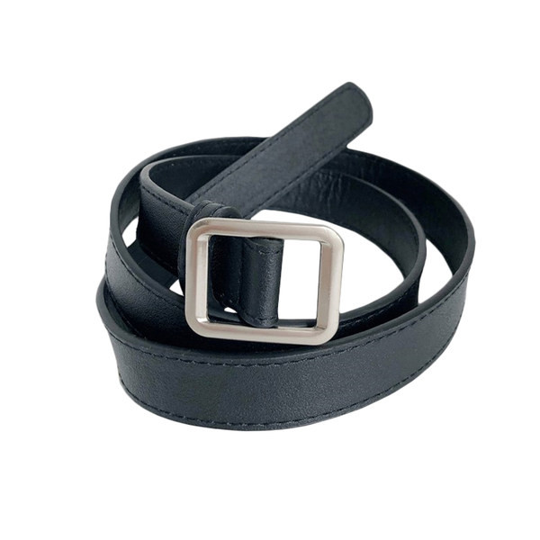 Νέο μοντέλο έκο δερμάτινη ζώνη με τετράγωνη πόρπη κατάλληλη για άνδρες και γυναίκες