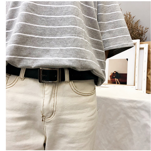 Ανδρική ζώνη από οικολογικό δέρμα με αγκράφα σε τρία χρώματα