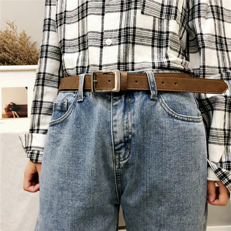 Ανδρική ζώνη από οικολογικό δέρμα με αγκράφα σε τρία χρώματα