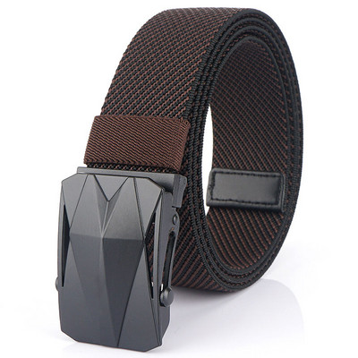 Ανδρική πάνινη ζώνη με παραλληλόγραμμη αγκράφα 120 cm