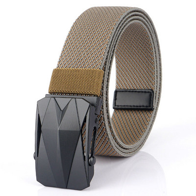 Ανδρική πάνινη ζώνη με παραλληλόγραμμη αγκράφα 120 cm