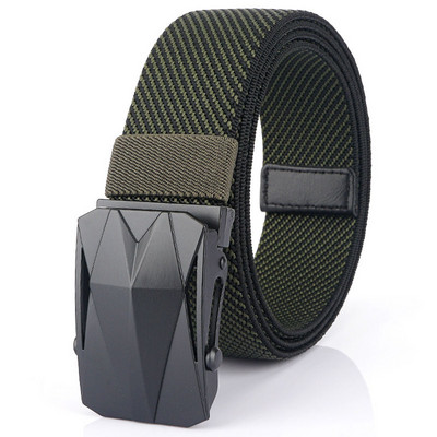 Ανδρική πάνινη ζώνη με παραλληλόγραμμη αγκράφα 120 cm