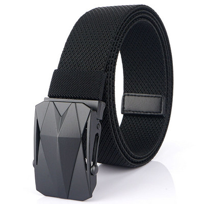 Ανδρική πάνινη ζώνη με παραλληλόγραμμη αγκράφα 120 cm