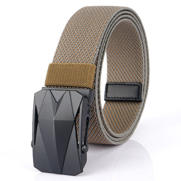 Ανδρική πάνινη ζώνη με παραλληλόγραμμη αγκράφα 120 cm
