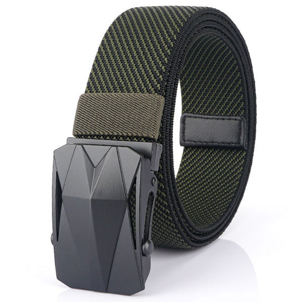 Ανδρική πάνινη ζώνη με παραλληλόγραμμη αγκράφα 120 cm