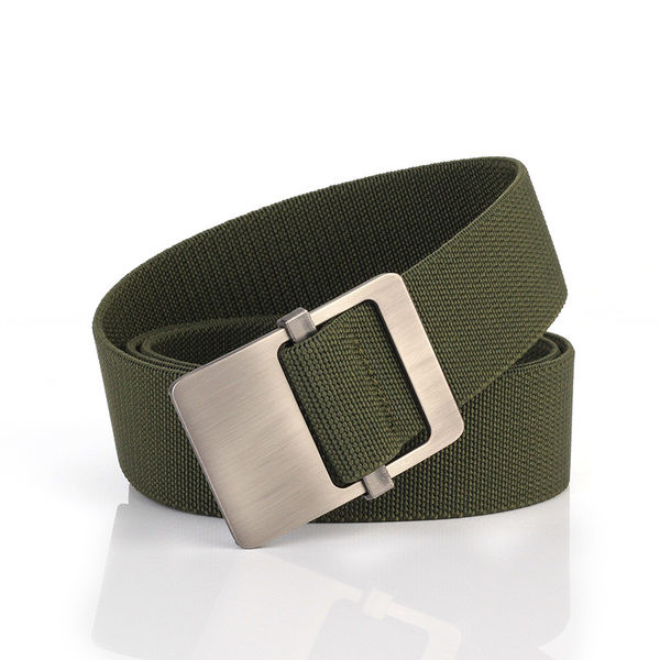 Elasztikus férfi mindennapi öv fém csattal