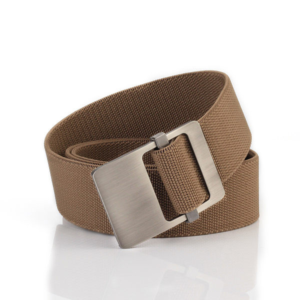 Elasztikus férfi mindennapi öv fém csattal