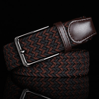 Ανδρική ελαστική πλεκτή ζώνη με μεταλλική πόρπη