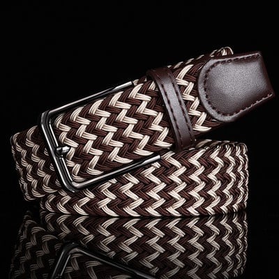 Ανδρική ελαστική πλεκτή ζώνη με μεταλλική πόρπη