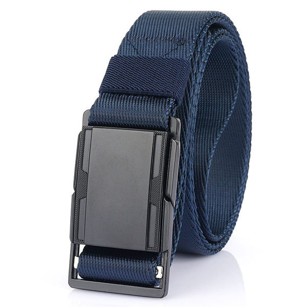 Model nou de centura textila pentru barbati cu inchidere metalica