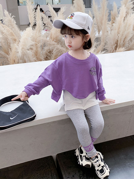 Спортно-ежедневен сет от две части за момиче - клин и блуза