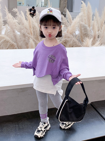 Спортно-ежедневен сет от две части за момиче - клин и блуза