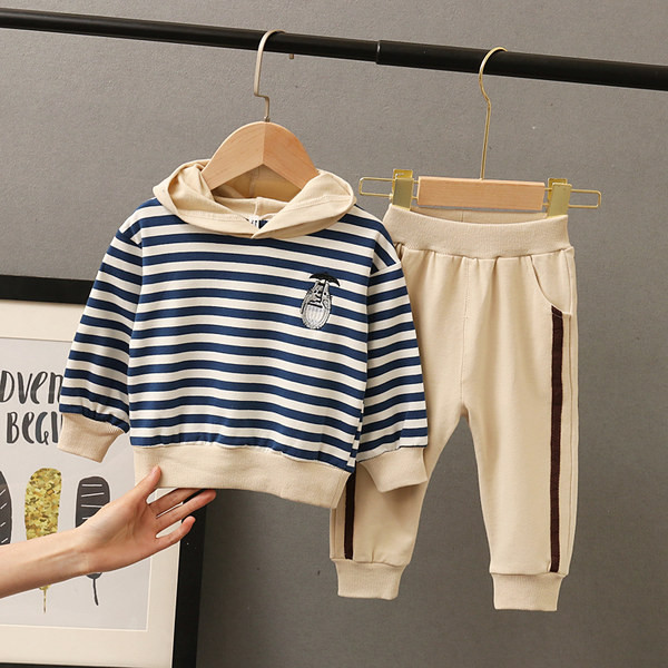 Set copii cu dungi in doua culori