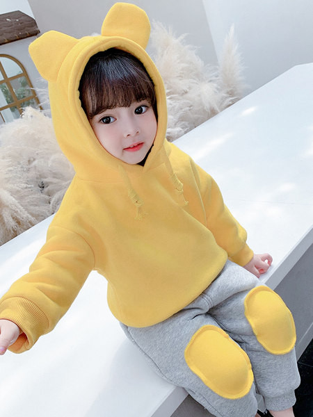 Παιδικό αθλητικό σετ για κορίτσια από μπλούζα με κουκούλα και εσώρουχο