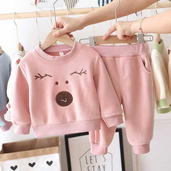 Παιδικό καθημερινό σετ σε ροζ χρώμα