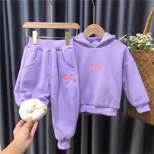 Modern gyerekkészlet lányoknak rózsaszín és lila színben