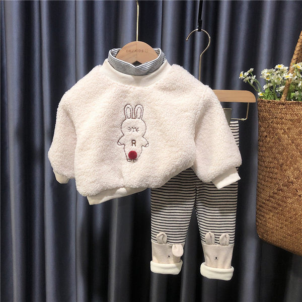 Set de iarna pentru copii cu broderie pentru fete