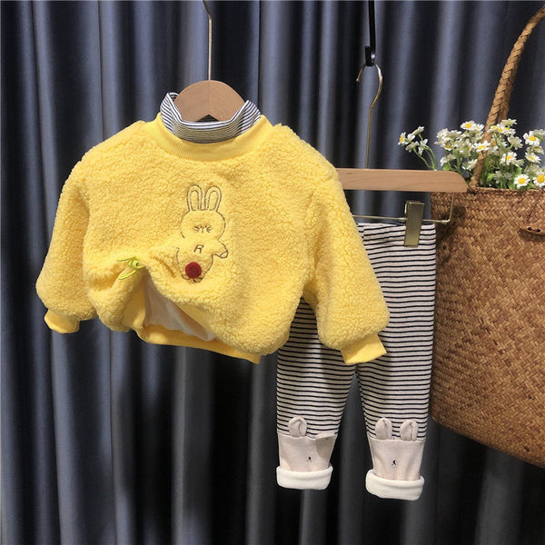 Set de iarna pentru copii cu broderie pentru fete