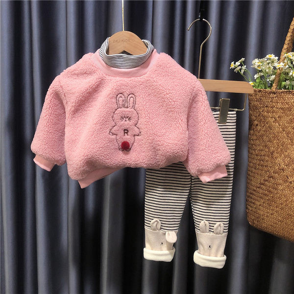 Set de iarna pentru copii cu broderie pentru fete