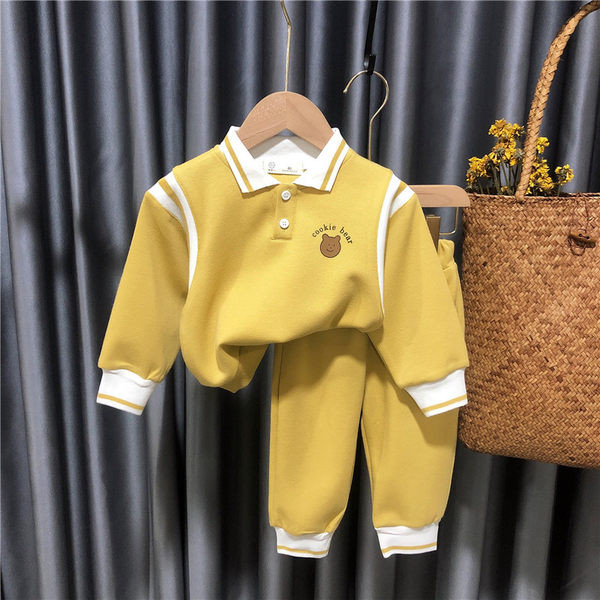 Set pentru copii cu guler clasic - două părți