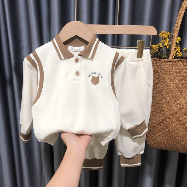 Set pentru copii cu guler clasic - două părți