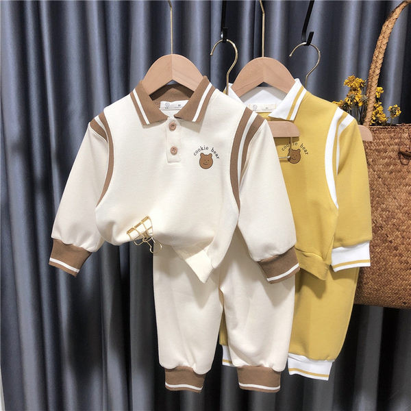 Set pentru copii cu guler clasic - două părți