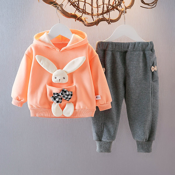 Детски комплект от блуза с 3D елементи и долнище