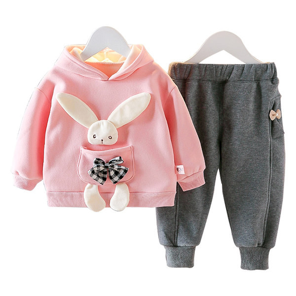 Детски комплект от блуза с 3D елементи и долнище