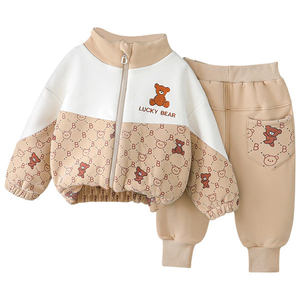 Παιδικό casual σετ φούτερ και εσώρουχο με κέντημα