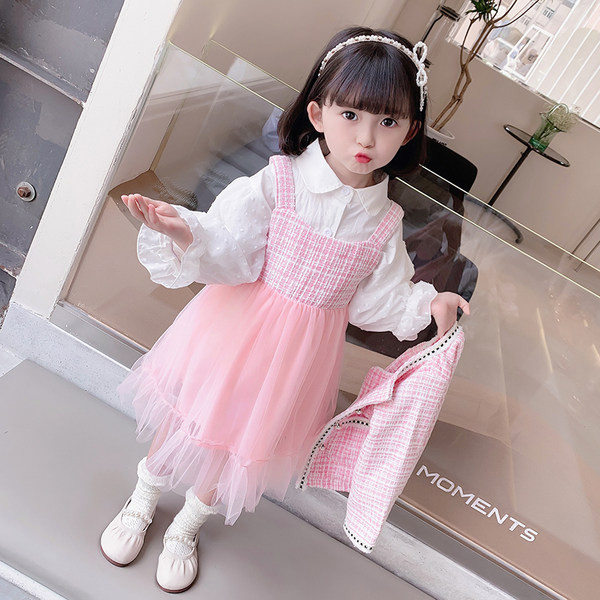 Παιδικό μοντέρνο σετ φόρεμα και παλτό