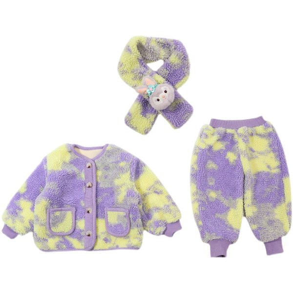 Gyermek szett háromrészes fehérnemű kabátból és sálból