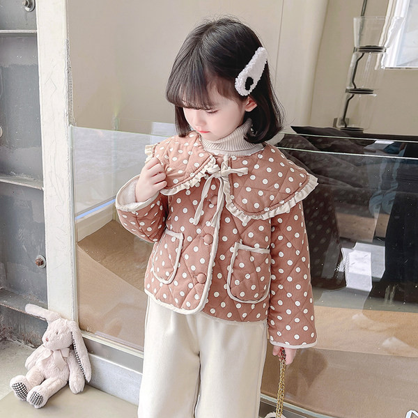 Παιδικό σετ μπουφάν με βολάν και παντελόνι