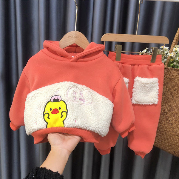 Őszi-téli blúz szett kapucnival és fehérneművel lányoknak