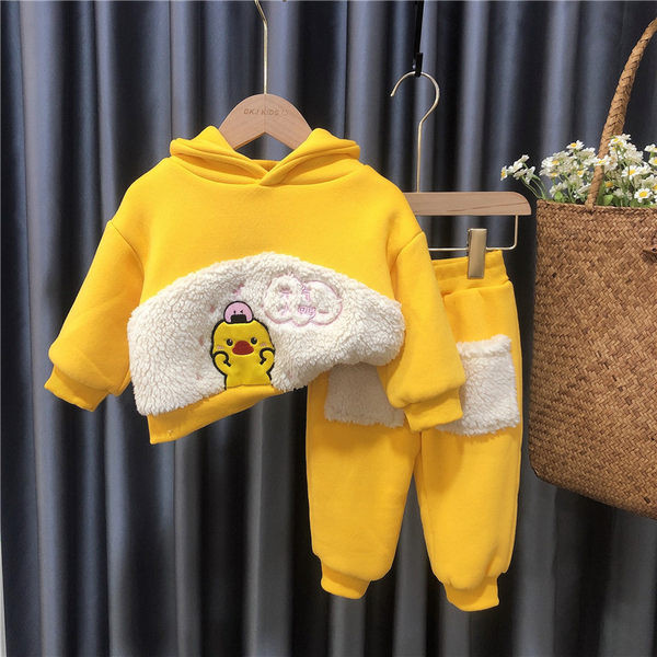 Őszi-téli blúz szett kapucnival és fehérneművel lányoknak