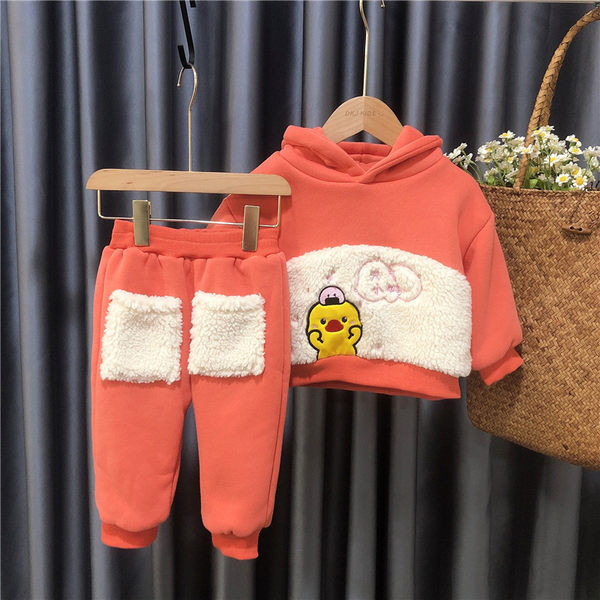 Őszi-téli blúz szett kapucnival és fehérneművel lányoknak