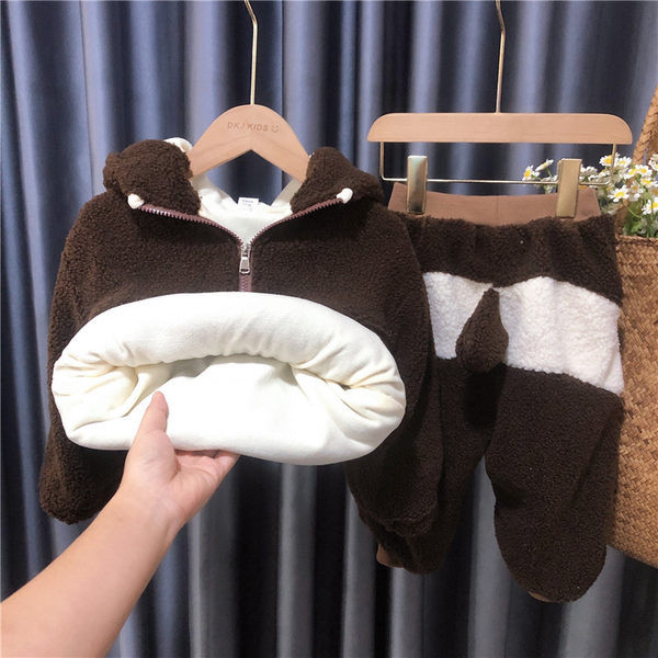 Χειμερινό παιδικό σετ με ζεστή φόδρα σε δύο μέρη