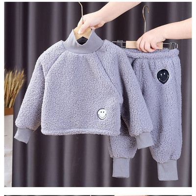 Set casual pentru copii de bluza si pantaloni cu broderie