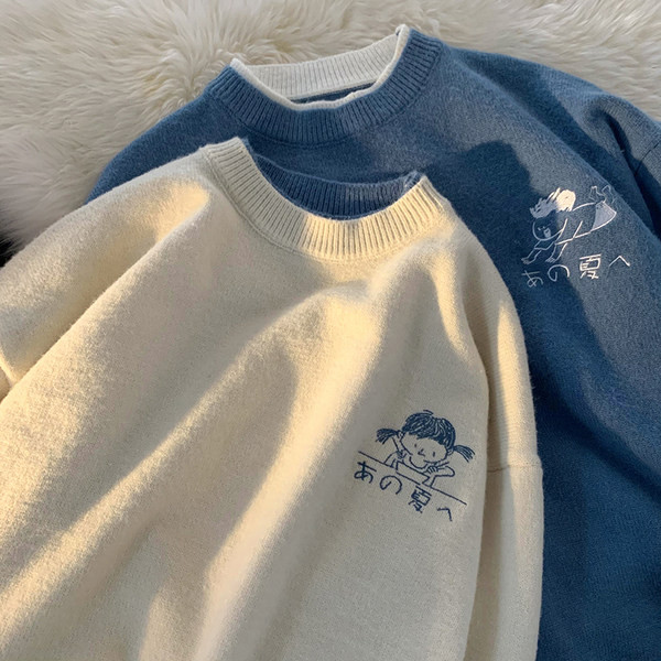 Νέο μοντέλο ανδρικό πουλόβερ με οβάλ λαιμόκοψη