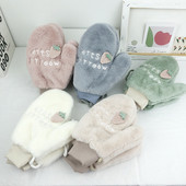 Mănuși de puf de damă cu broderie - mai multe modele