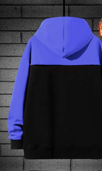 Ανδρικό φούτερ με κουκούλα και απλικέ