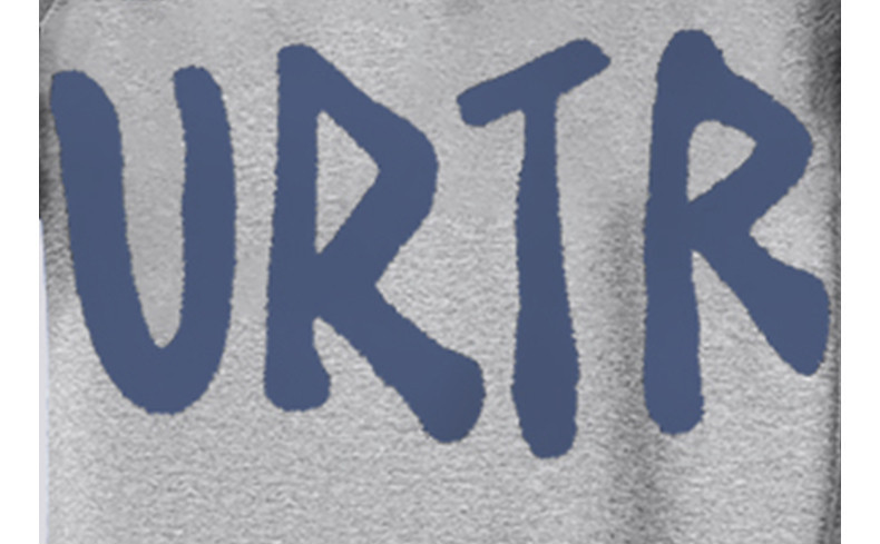 Ανδρικό φούτερ με οβάλ λαιμόκοψη και επιγραφή