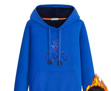 Ανδρικό μοντέρνο φούτερ με επιγραφή και κουκούλα