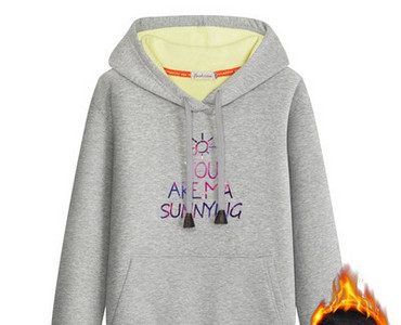 Ανδρικό μοντέρνο φούτερ με επιγραφή και κουκούλα