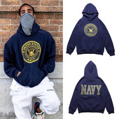 Hanorac casual pentru bărbați, cu glugă și inscripție brodată pe spate