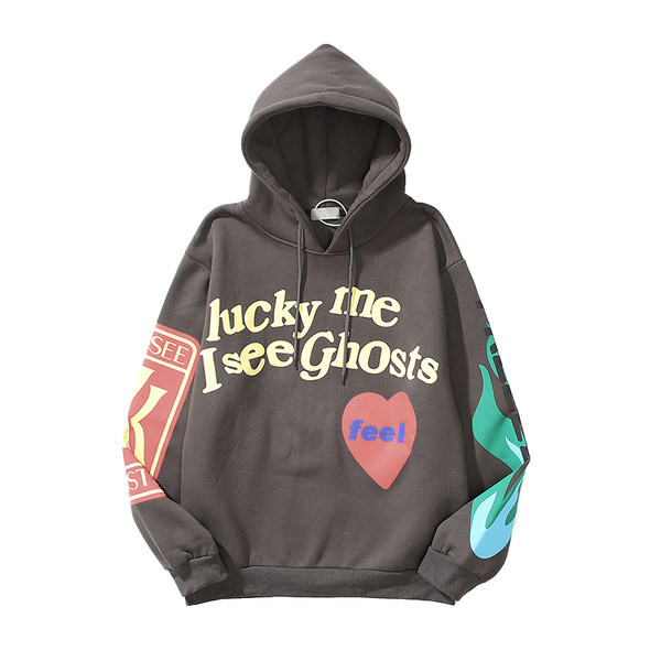 Ανδρικό φούτερ απλικέ και κουκούλα