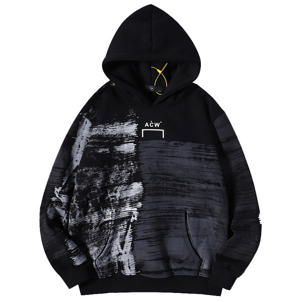 Ανδρικό μοντέρνο φούτερ με κουκούλα και τσέπη