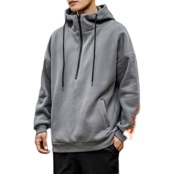 Ανδρικό φούτερ με φερμουάρ και κουκούλα - τέσσερα χρώματα