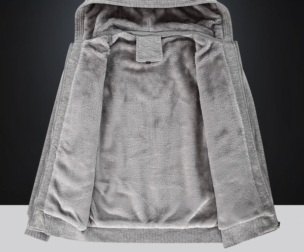 Καθημερινό ανδρικό φούτερ με κούμπωμα και κουκούλα