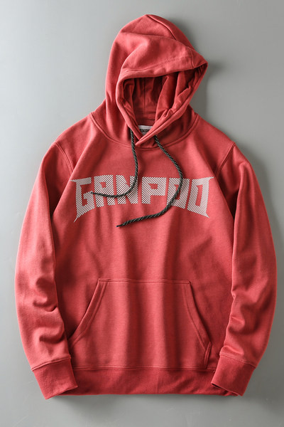 Ανδρικό καθημερινό φούτερ με κουκούλα και επιγραφή - τρία χρώματα