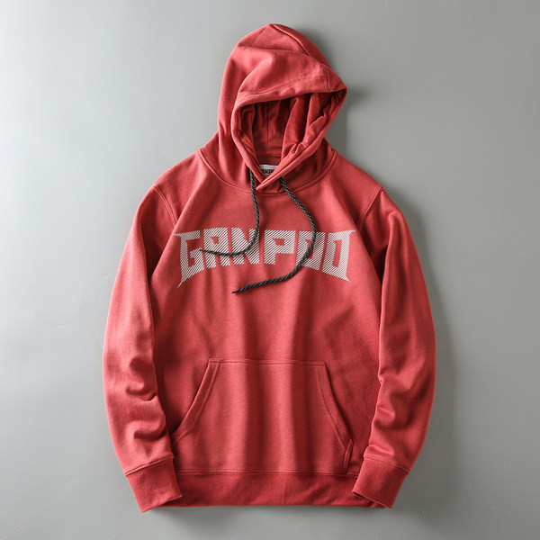 Ανδρικό καθημερινό φούτερ με κουκούλα και επιγραφή - τρία χρώματα